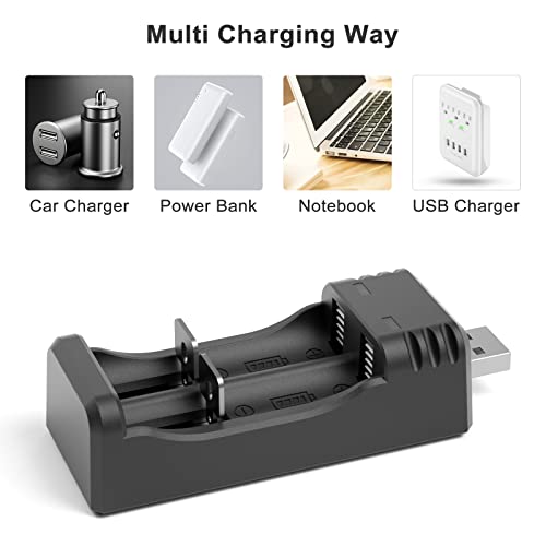 POWEROWL Rechargeable AA Batteries with Charger, for Xbox Controller, 2800mAh High Capacity Low Self Discharger NiMH Double A Battery, 4 Pack