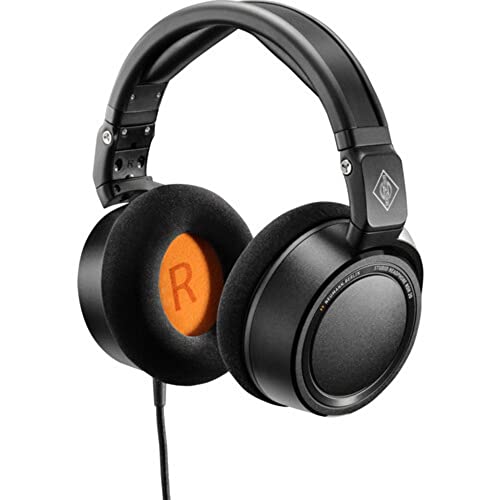 Neumann NDH 20 Black Edition Closed-Back Studio Headphones Bundle with Auray HPDS-B Desktop Headphone Stand and UHC-725 Headphone Case
