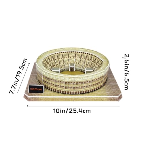 Architecture World Famous of 3D Puzzle.Build Your Own Collection of 17 Global Landmarks (Notre Dame, Colosseum) - Educational DIY Model Kit for Kids & Adults. (Colosseum（Amphitheatrum Flavium）) - color: Colosseum（amphitheatrum Flavium）