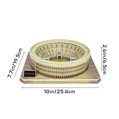 Architecture World Famous of 3D Puzzle.Build Your Own Collection of 17 Global Landmarks (Notre Dame, Colosseum) - Educational DIY Model Kit for Kids & Adults. (Colosseum（Amphitheatrum Flavium）) - color: Colosseum（amphitheatrum Flavium）