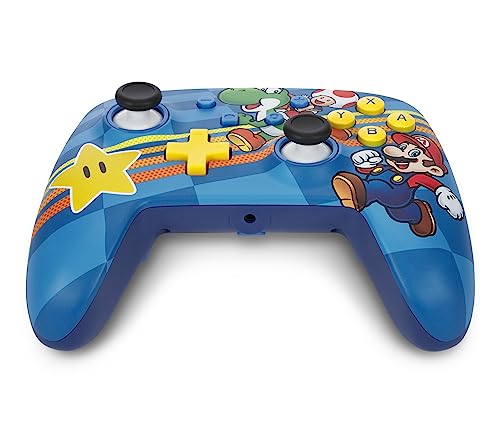 PowerA Enhanced Nintendo Switch and Switch 2 Wired Controller - Mushroom Kingdom Friends, Mario Switch Controller, Mappable Gaming Buttons, Officially licensed - color: Mushroom Kingdom Friends