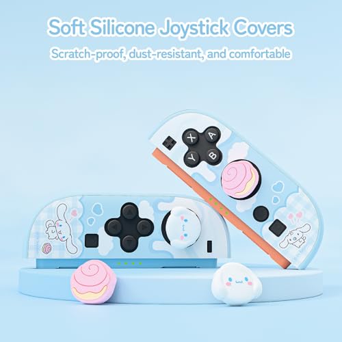 Kuitmor Thumb Grip Caps Compatible with Nintendo Switch 2, Silicone Joystick Grip Caps for Switch 2025, 4pcs, Cute Dog Style, Pink & White - color: Cinnamoroll(Pink & White)