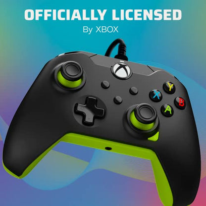 PDP Wired Controller Electric Black for Xbox Series X|S, Gamepad, Wired Video Game Controller, Gaming Controller, Xbox One, Officially Licensed - Xbox Series X - color: Electric Black