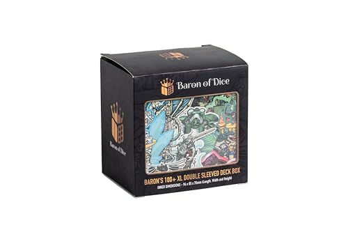Grimdark Collage Deck Box | 100+ Double Sleeved Card Capacity | Magnetic Closure