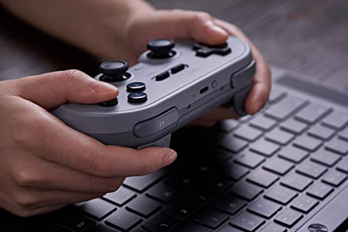 8Bitdo Pro 2 Wireless Bluetooth Controller with Travel Case, Hall Effect Joystick Update, Retro Gamepad for Switch/Switch 2, PC, Android, and Steam Deck & Apple (Gray Edition) - color: Gray Edition