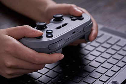8Bitdo Pro 2 Wireless Bluetooth Controller with Travel Case, Hall Effect Joystick Update, Retro Gamepad for Switch/Switch 2, PC, Android, and Steam Deck & Apple (Gray Edition) - color: Gray Edition
