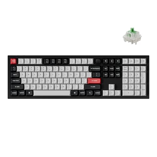 Keychron Q6 HE QMK Wireless 2.4 GHz Custom Keyboard, Rapid Trigger Bluetooth 100% Full-Size with Hall Effect Gateron Double-Rail Aurora Magnetic Switches Aluminum Compatible for Mac Windows Linux - color: Aurora Switch - Black