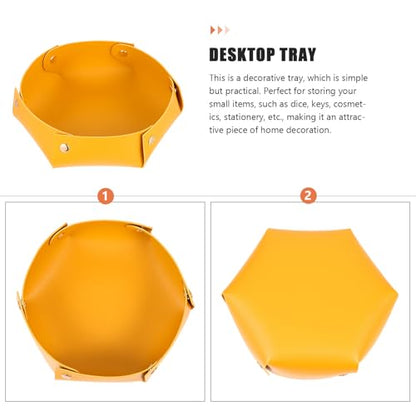 MERRYHAPY PU Dice Tray Large Foldable Tabletop Storage Box Portable Dice Holder for RPG Games and Item Organizer Lightweight Easy-Clean PU Material with Snap Corners for Living and Game Use