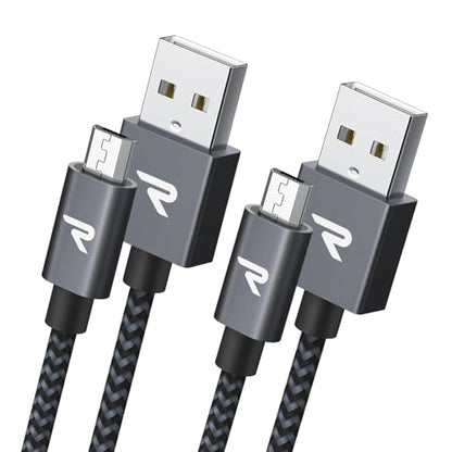 RAMPOW Micro USB Cable [2 Pack/6.6ft], QC 3.0 Fast Charging & Sync Android Charger,Micro USB Cables for Samsung Galaxy S7/S6 and Edge,Note 7/6,Sony,Kindle,PS4,Xbox,Android Devices and More-Space Grey - size: 6.6ft, style: 2Pack