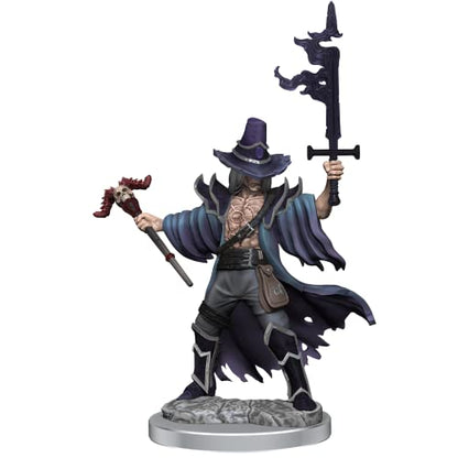 WizKids D&D Frameworks: Human Warlock Male - Unpainted and Unassembled
