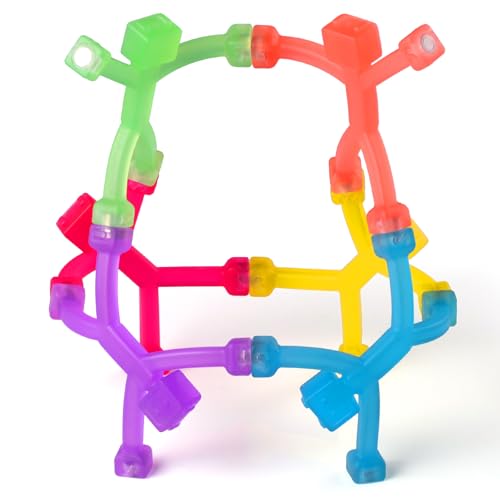 6pcs Magnetic Robote Figures for Kids 3-8 Travel STEM Fidget Toy | Safe ASTM-certified, Quiet Play for Airplane Car Trips Restaurant, Develops Creativity for Classroom Rewards Stocking Stuffer - color: Magnet Robot [Clear], size: 6pcs