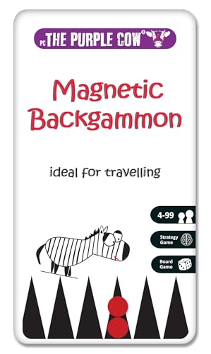 The Purple Cow Magnetic Travel Backgammon Game for Kids & Adults. Game for 2 Players. Hours of Fun, from 4 to 99 Years - color: Backgammon