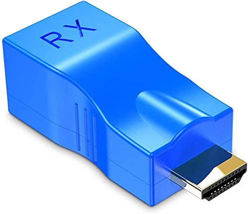 Eanetf HDMI to RJ45 Extender, HDMI to RJ45 Ethernet Network Converter Over by Cat5-e/6 Cable Splitter 1080p up to 30m/98ft Repeater for HDTV HDPC PS4 STB