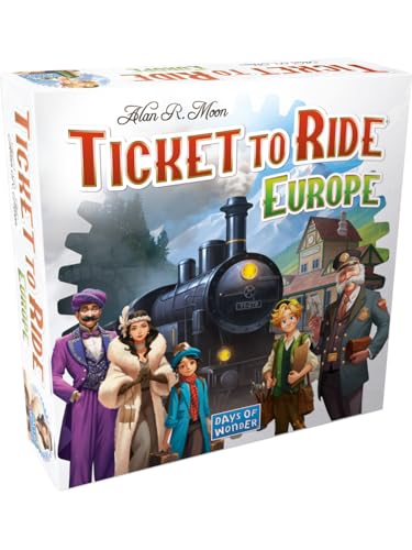 Ticket to Ride Europe Board Game (2026 Refresh) | Classic Train Adventure Strategy Game for Families, Kids and Adults, Ages 8+, 2-5 Players, 30-60 Minute Playtime - style: New Edition