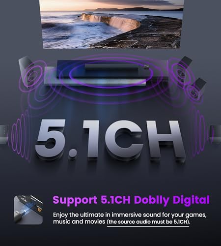 avedio links HDMI eARC/ARC Audio Extractor 4K@60Hz, HDMI to Optical Toslink SPDIF & 3.5mm AUX Stereo Audio Converter Splitter, HDCP 2.2, PCM/DTS 5.1
