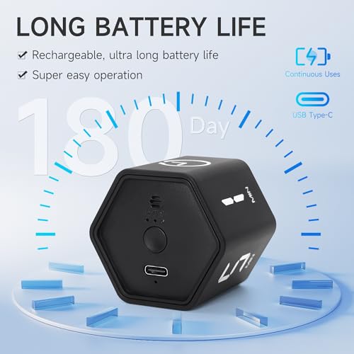 Productivity Timer 1, 5, 10, 30, 60 Minutes Preset, Desk Cube Timer with Gravity Sensor/Mute/Vibration for ADHD, Work, Study, Kitchen, Back to School (Black) - color: Black