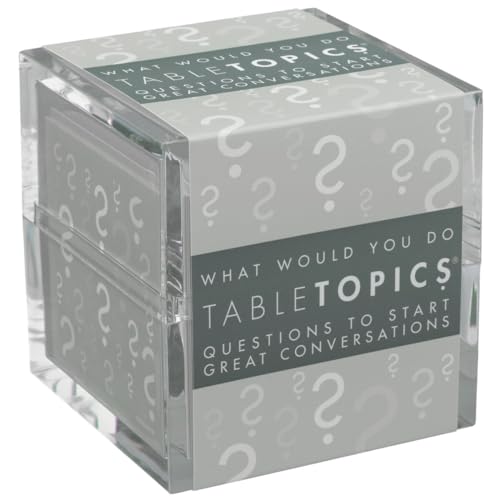 TableTopics What Would You Do 질문 카드 게임 - 성인 친구와 함께하는 파티를 위한 135개의 도발적인 대화 스타터 카드, 끈적한 상황에 대한 활기찬 토론, 쇄빙선 게임