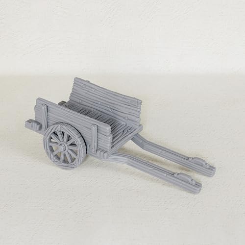 AUSPDICE Corpses Set, Unpainted DND Miniatures, Tabletop RPG Props-AS685 | 28mm Scale Fantasy Corpse Miniatures with Wooden Cart for Dungeons and Dragons, TTRPG Role Playing Accessory for DMS