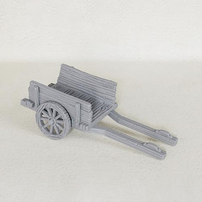 AUSPDICE Corpses Set, Unpainted DND Miniatures, Tabletop RPG Props-AS685 | 28mm Scale Fantasy Corpse Miniatures with Wooden Cart for Dungeons and Dragons, TTRPG Role Playing Accessory for DMS