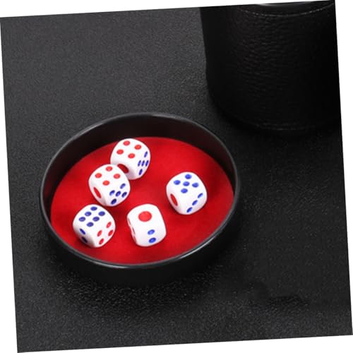 Totority 5pcs Dice Cup Lid Replacement Plush Leather Accessory Noise Reduction Fit for Dice Cup Bottom Stand