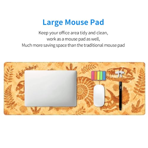 Retro Fossils Mouse Pad XL Large Mousepad Non Slip Rubber Base Desk Mat for Laptop Computer Gaming 31.5" X 12" - color: Retro Fossils