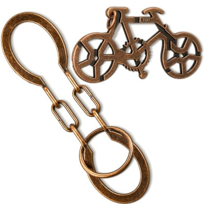 2 Pcs Metal Brain Teaser Puzzle for Adult Teen,Bicycle Horseshoe Chain | 3D Logic Puzzle Set, Iq Education Challenge Toy, Unlock Interlocking Puzzle Gift, Brain Puzzles for Family Classroom - style: Bicycle Horseshoe Chain