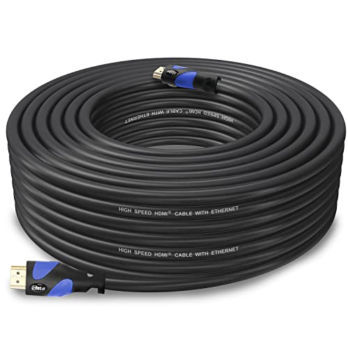 Postta HDMI 케이블(12.2m(40피트) 블루) HDMI 2.0V 4K 2160P, 1080P, 3D, 오디오 리턴 및 이더넷 지원 - 1팩 - color: 블루., size: 40FT