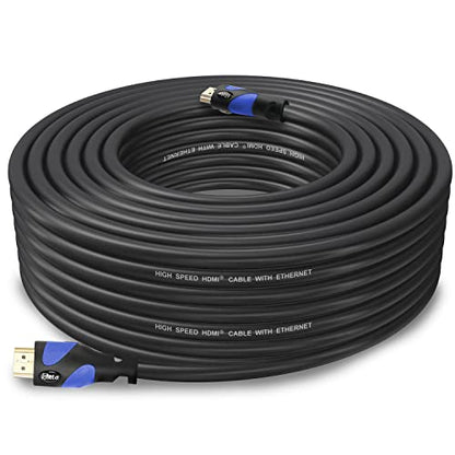 Postta HDMI 케이블(15.2m(50피트) 블루) HDMI 2.0V 4K 2160P, 1080P, 3D, 오디오 리턴 및 이더넷 지원 - 1팩 - color: 블루., size: 50FT