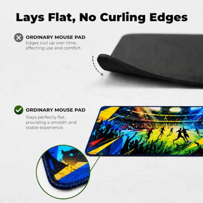 XL Mouse Pad Desk Keyboard Mat 31.5”x11.8”, 3mm Thick Non-Slip Smooth | Non-Slip Rubber Base 3mm Thick Large XL Extended Full Desk Long Computer Desktop Keyboard Gaming Desk Mat Mouse Pad Mousepad - color: colorful