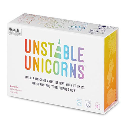 Unstable Games Unstable Unicorns Card Game - Strategy Party Game for 2-8 Players, Ages 8 and Up - Funny Family Game Night Card Game from the Creators of Here to Slay - style: Unstable Unicorns Base game