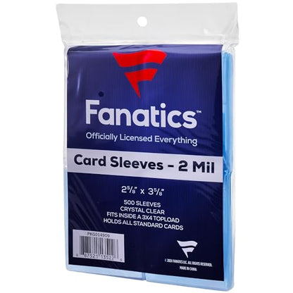 Fanatics Collectibles Penny Sleeves, 500 Count - Standard 2.5" x 3.5" Soft Card Sleeves for Trading Card Protection