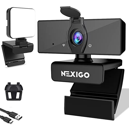 NexiGo 1080P Business Webcam Kits, N660 HD Web Camera with Microphone and Privacy Cover, Software Control, Enhanced Video Conference Lighting Kit with Webcam Style Clip, for Zoom/Skype/Teams