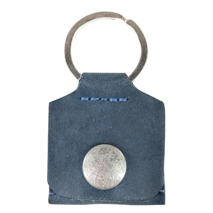 Rustic Leather Switch Cartridge Game Keychain/SD Card/Guitar Pick Holder Handmade by Hide & Drink (Slate Blue) - color: Slate Blue