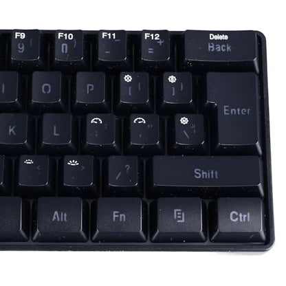 SUNGOOYUE 61 Keys RGB Backlit Gaming Keyboard Wired Membrane Keyboard for Home Office (Black) - color: Black