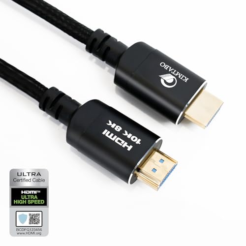 10K 8K 4K Certified HDMI 2.1 Cable, 6 Ft 48Gbps Ultra High Speed HDMI Cable, Support 10K@30Hz 8K@60Hz 4K@120Hz, D-HDR, eARC Dolby Atmos for TV, Projector, Monitor, PS5/4, Xbox, Laptop - size: 6.6 ft, style: Bi directional