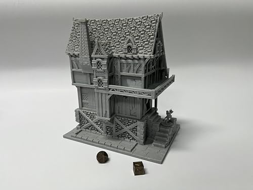 HAUTICO Medieval Gothic Miniature Building – Paintable Tabletop Terrain for D&D, Wargames & Dioramas 18mm (Medium Scale)
