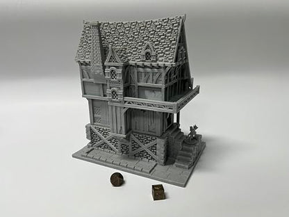 HAUTICO Medieval Gothic Miniature Building – Paintable Tabletop Terrain for D&D, Wargames & Dioramas 18mm (Medium Scale)