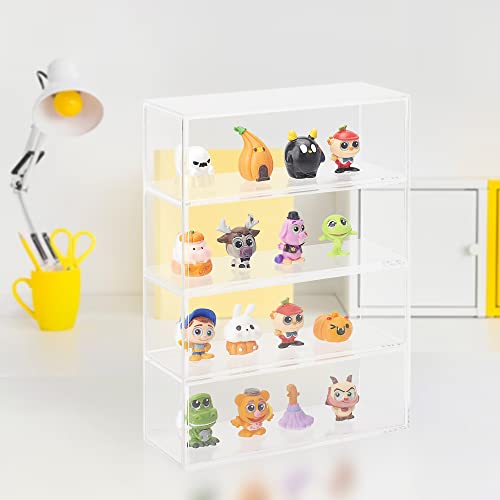 4 Layer Mini Action Storage Box Cabinet Organizer for Mini Toys | Adjustable case fit mini collectibles and figures. Case only, toys not included.