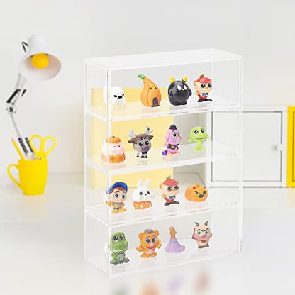 4 Layer Mini Action Storage Box Cabinet Organizer for Mini Toys | Adjustable case fit mini collectibles and figures. Case only, toys not included.