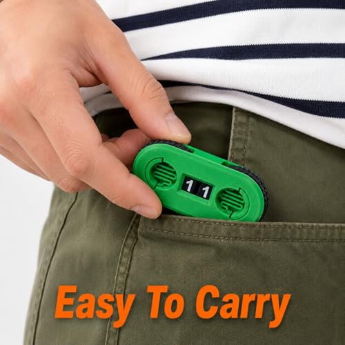 2 Pack MTG Life Counter - HP Tracker with Tracking Card Slot MTG RPG Tabletop Dungeons and Dragons (Green) - color: Green