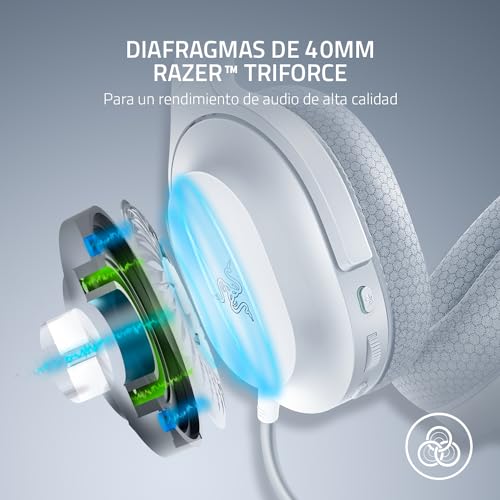 Razer Barracuda X Wireless Gaming & Mobile Headset, 2.4Ghz + BT, White | Bluetooth 5.2, Lightweight, 40mm Drivers, Detachable Mic, 50 Hr Battery - color: White, size: Standard, style: Barracuda X