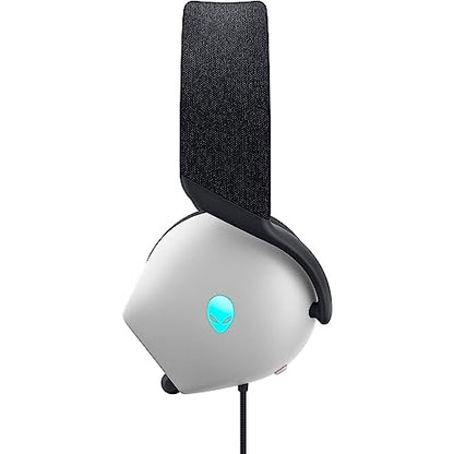 Alienware Wired Gaming Headset AW520H | 6.6 ft Cable, Hi-Res Audio, 20-40000 Hz, Memory Foam, Breathable Fabric, Lunar Light - color: Lunar Light
