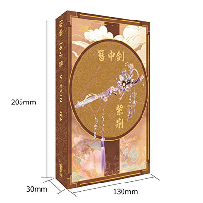 MU 3D Redbud Hairpin in SwordAdult Jigsaw Metal Puzzle Kits Model Building DIY Birthday Gift - color: Redbud