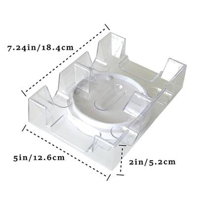 DNB Revolving Playing Card Tray - 2 Deck Plastic Rotating Canasta Card Holder - style: 2 Deck