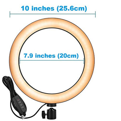 C920x Magnetic Webcam Light with Stand,10 Inch Ring Light with Adjustable Desktop Holder Compatible with Logitech C920s StreamCam C922x C930e C925e C615 Brio 501 301 101 Brio 4K C270 C310 webcams