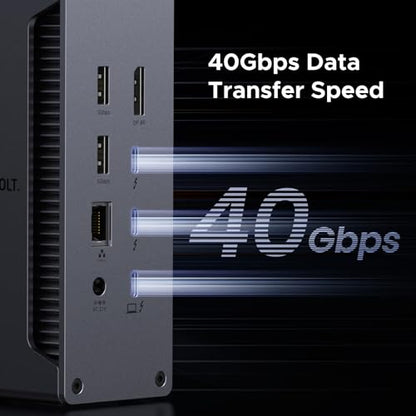 UGREEN 13-in-1 Thunderbolt 4 Docking Station, Dual 4K@60Hz, 2.5G Ethernet | 3xTBT4 40Gbps, Single 8K@30Hz, 90W Host Charging, SD/TF 4.0 312MB/s, TBT4 Dock for MacBook and Windows Laptop,Revodok Max 213