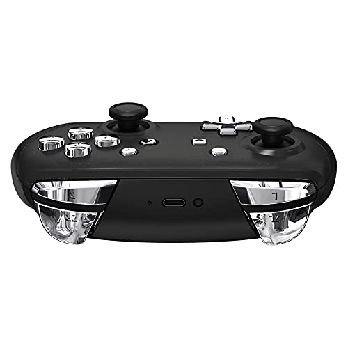 eXtremeRate Chrome Silver Repair ABXY D-pad ZR ZL L R Keys for Nintendo Switch Pro Controller, Glossy DIY Replacement Full Set Buttons with Tools for Nintendo Switch Pro - Controller NOT Included - color: Chrome Silver