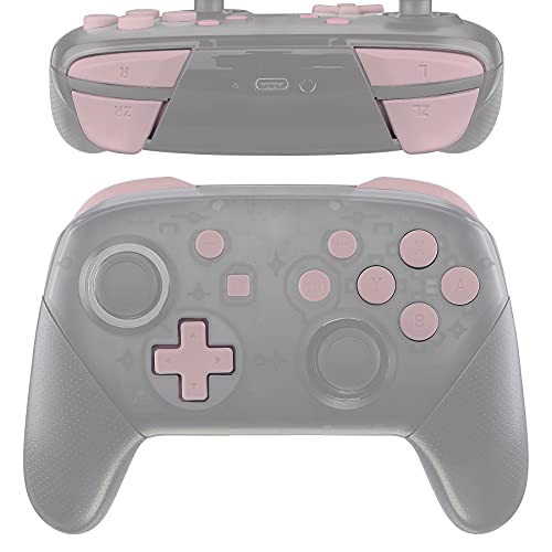 eXtremeRate Cherry Blossoms Pink ABXY D-pad ZR ZL L R Keys for Nintendo Switch Pro Controller, Glossy DIY Replacement Full Set Buttons with Tools for Nintendo Switch Pro - Controller NOT Included - color: Cherry Blossoms Pink