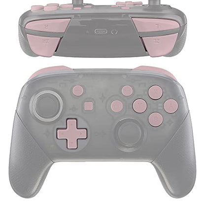 eXtremeRate Cherry Blossoms Pink ABXY D-pad ZR ZL L R Keys for Nintendo Switch Pro Controller, Glossy DIY Replacement Full Set Buttons with Tools for Nintendo Switch Pro - Controller NOT Included - color: Cherry Blossoms Pink