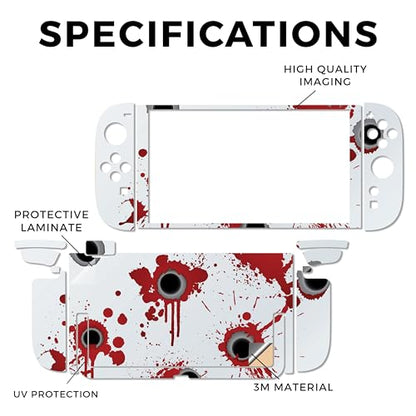 Gaming Skin Compatible with Nintendo Switch 2 Console Only - Bullet Holes - Premium 3M Vinyl Protective Wrap Decal Cover - Easy to Apply | Crafted in The USA by MightySkins - color: Bullet Holes, size: Switch 2 Console Skin Only, style: Matte Finish